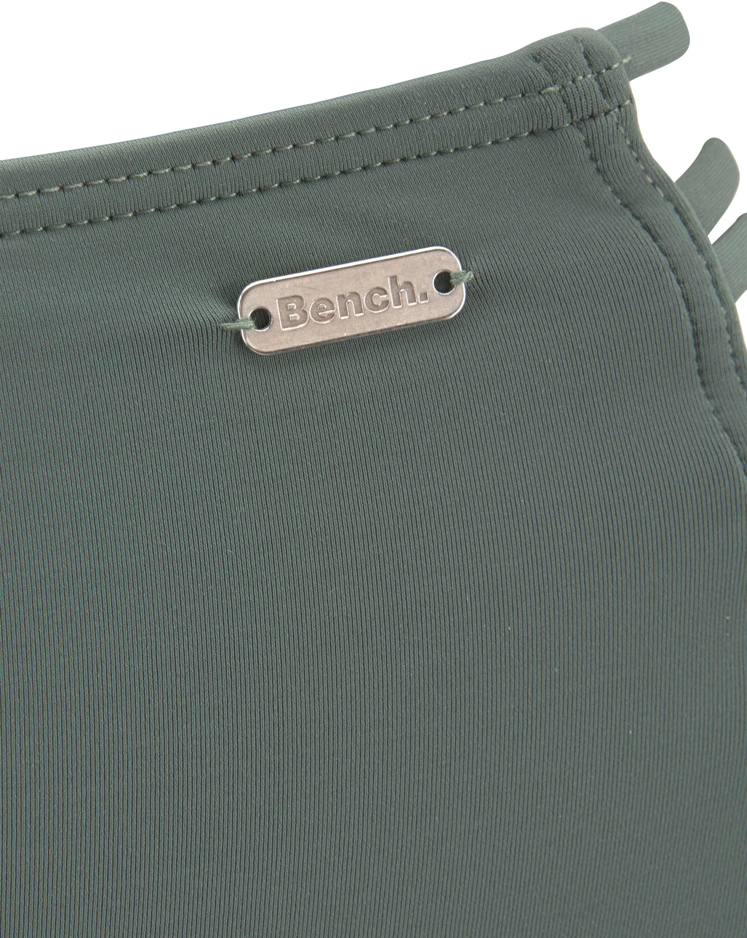 Highwaist-Bikini-Hose BENCH. "Perfect", Damen, Gr. 40, N-Gr, grün (oliv), Microfaser, Polyamid, unifarben, Badehosen Highwaist-Bikini-Hose, gekreutzte Bänder oliv 40, N-Gr