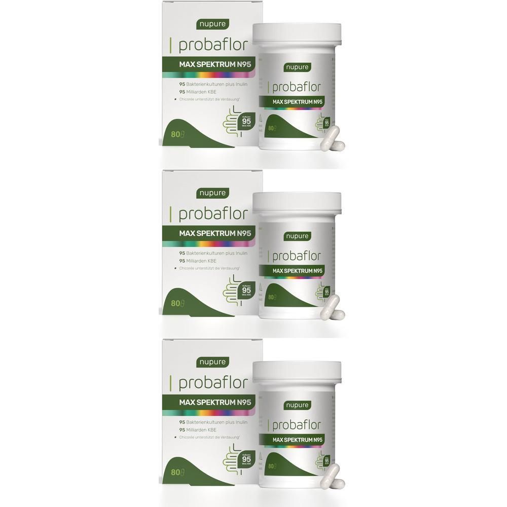Nupure probaflor Max Spektrum N95 magensaftr.Kaps. x3 3x80 St Kapseln magensaftresistent