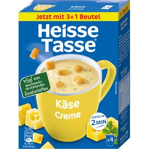 Erasco Fertiggericht Heisse Tasse, Käsecreme mit Croutons, je 19,6 g, 4er Pack