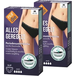 NUR DIE Damen Periodenunterwäsche Alles Geregelt Slip stark 2er Pack