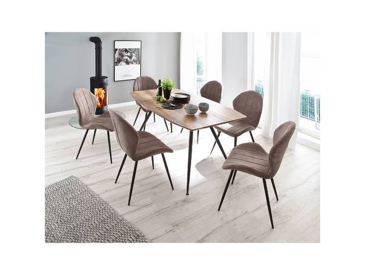 Esszimmerstuhl Liena 51 x 89 x 56cm 2er Set Beige/Vintage Sand