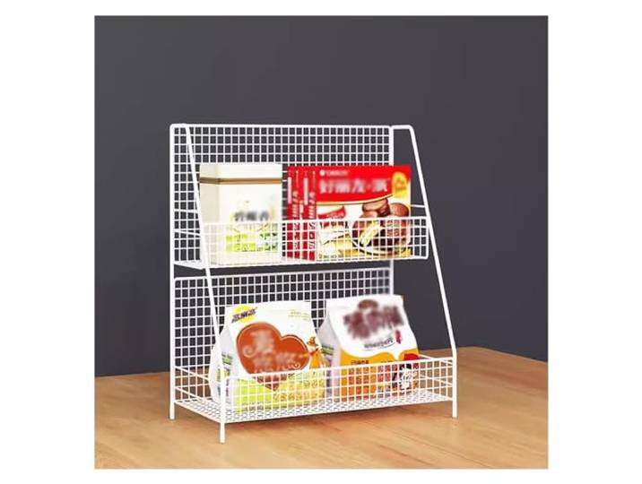 Snack-Organizer, Snack-Organizer for die Arbeitsplatte, Einzelhandels-Display-Rack(White,30x15.5x34.5cm)