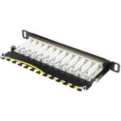 Good Connections GC N0127 Patchpanel 25,40cm (10"), 12 Port, Cat. 6, 0,5 HE, Server Zubehör, Schwarz