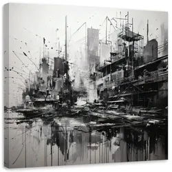 LEINWANDBILD Stadt Architektur Monochrom 40x40cm