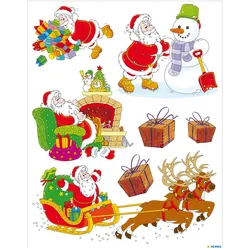 5x HERMA, Weihnachtsdeko, Fensterbilder