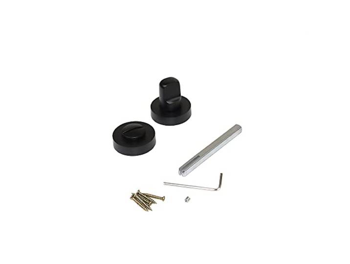 Emuca - Rosace de condamnation pour porte intérieur\, Jeu 5 serrure condamnation avec rosace D.35 mm\, zamak\, Noir