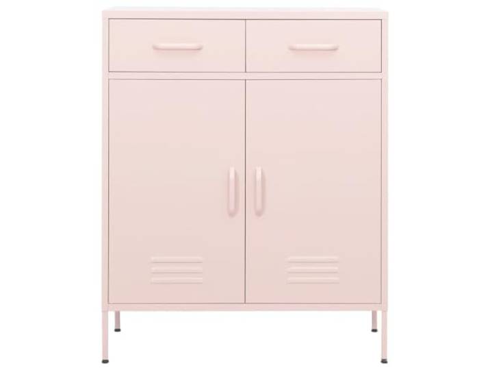 YUTAASU Stahl Lagerschrank Rosa 80x35x101,5 cm