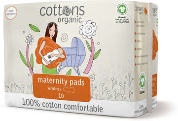 Cottons Penso de Maternidade com Abas 100% Algodão 10 un