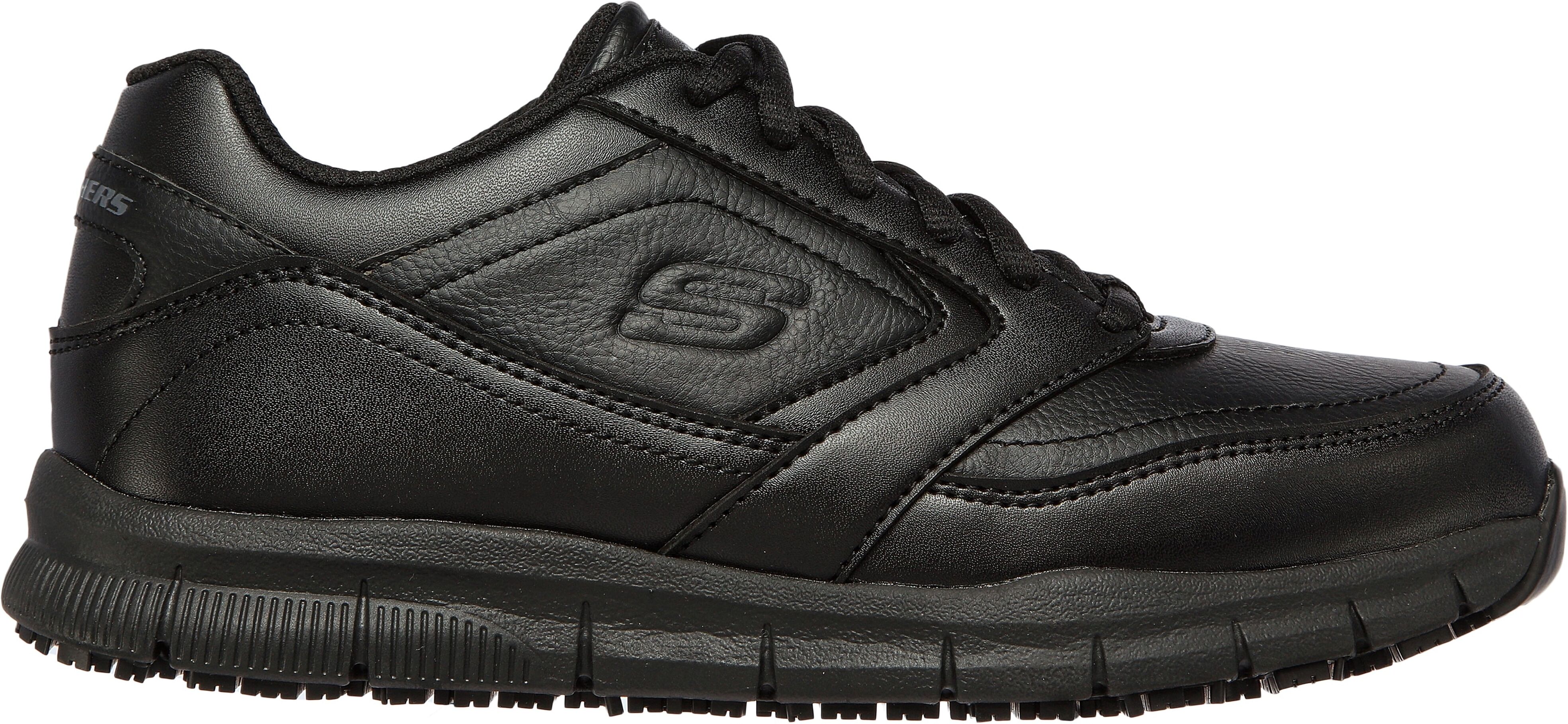 Berufsschuh SKECHERS "NAMPA WYOLA" Gr. 35, schwarz, 35, Lederimitat, Schuhe, Berufsschuh, Schnürschuh für Gastronomie,Pflege mit komfortabler Innensohle schwarz 35