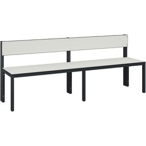 CP-Möbel Umkleidebank 8062-300, Sitzfläche Holz, 200 cm, grau / anthrazit