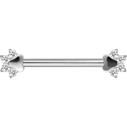 Titan Nippelpiercing mit Innengewinde KRISTALLPFOTE