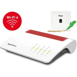 FRITZ! Box 5590 Fiber, Router, Rot, Weiss
