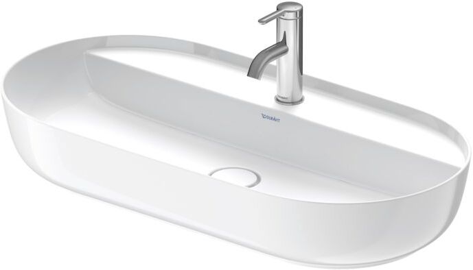 Duravit Luv Aufsatzwaschtisch 0380800000 weiss, 80x40cm, geschliffen, mit Hahnloch