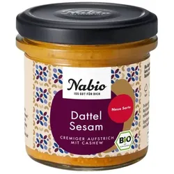 Nabio Dattel Sesam Cremiger Aufstrich mit Cashew bio