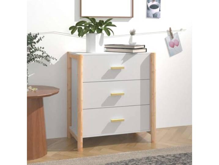 HEFZGDB Klassisches Sideboard mit Stauraum aus Holzwerkstoff, Weißes Sideboard mit stabilen Holzbeinen zur Aufbewahrung und Dekoration, Praktisches für Zuhause