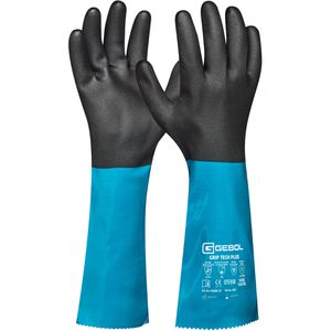 Gebol Chemikalienschutzhandschuhe Grip Tech Plus, 709985-10, Typ B, aus Nitril & PVC, lange Stulpe, Größe 10 / XL