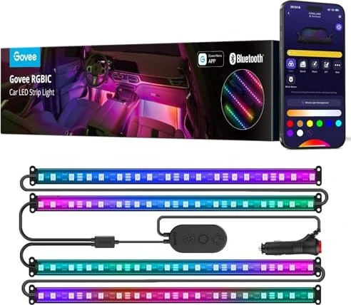 Govee Smarte LED-Autostreifen - RGBIC, 4 Stk