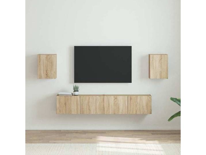 Meuble TV mural 2 pc Sonoma Bois d'ingénierie 892254