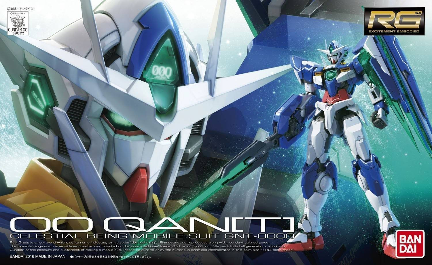 Bandai Gundam 00 Real Grade plastic model bouwpakket schaal 1/144 QANT