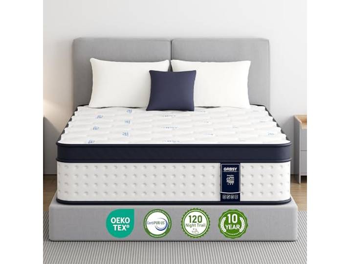 Grbsy H3 Hybrid Matratze 160x200 cm, 26 cm Höhe, 7-Zonen Taschenfederkernmatratze mit Memory-Schaum, Ergonomische Unterstützung, Bewegungsisolierung, Oeko-TEX & CertiPUR-US Zertifiziert