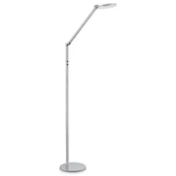 FABAS LED-Stehlampe Regina Alu, Eisen, Stahl & Metall Grau Alu