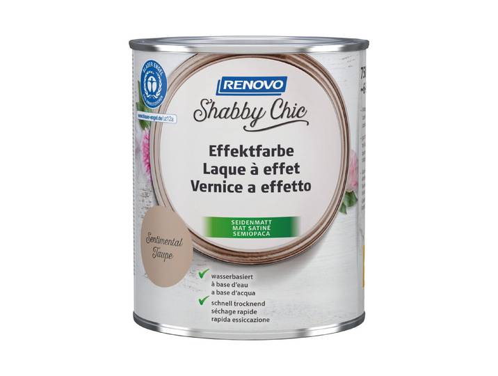 Renovo Shabby Chic Effektfarbe Braun 750 ml