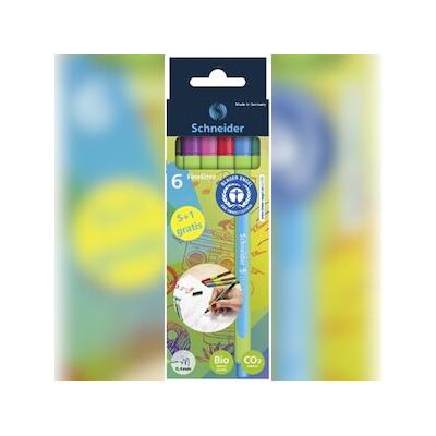 Schneider Line-Up Fineliner 0,4 mm, 5 + 1 , sortiert