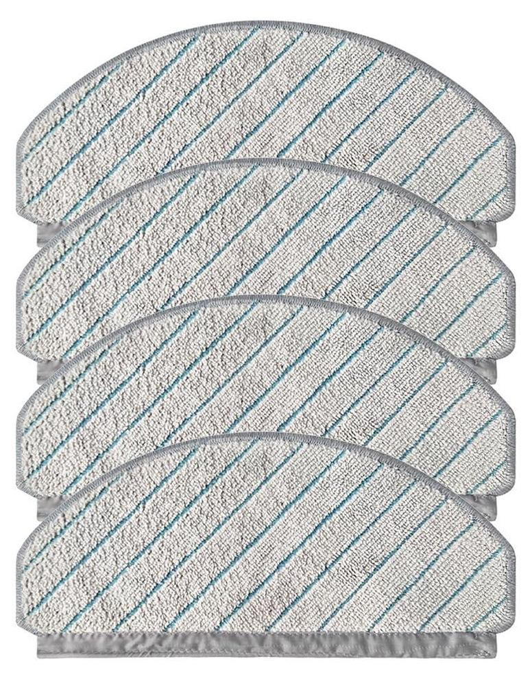 Dripio Wasbare microvezel dweilpads voor DEEBOT N20, set van 4, grijs