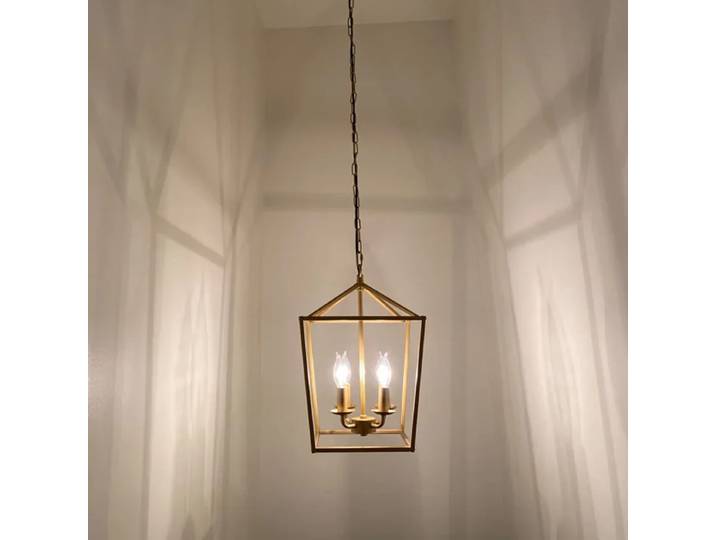 Lustre suspendu rétro industriel de style américain, cadre en métal, LED, cage à oiseaux, cuivre, éclairage décoratif d'intérieur