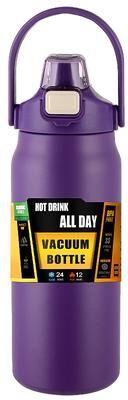 Combo Retail Shop Portable Thermos With Straw, Stainless Steel Thermal Mug Tumbler, Cold And Hot Water Bottle purple 800ml