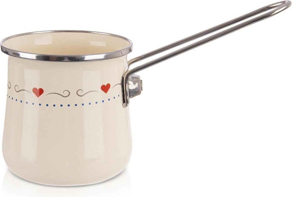 Orion TONCA geëmailleerde koffiekan in roomkleur, 600 ml