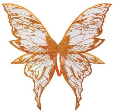 Inspired Finds Sparkling Fairy Butterfly Wings Costume For Halloween, Cosplay And Dress Up Parties orange
