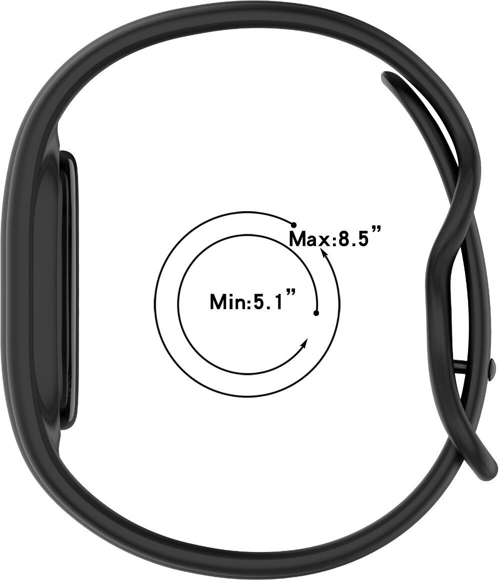 INF Ersatz TPU Armband kompatibel mit Google Fitbit Air Smartwatch – Bequeme Passform, Sichere Schnalle, Mehrere Farben Schwarz