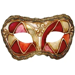 Maskworld Colombina arlecchino rosso