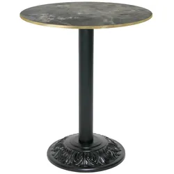 RestooTab - Tisch Versailles Ø60cm Dekor metallisierter stein kanten messingfarben