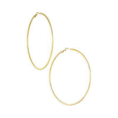 Paar Creolen ADELIA´S "Ohrringe Creolen Paar aus Edelstahl in schmaler Ovalform", Damen, Gr. Damen, Edelstahl, gold (goldfarben), Ohrringe, Modeschmuck mit schmaler Ovalform im trendigen Stil