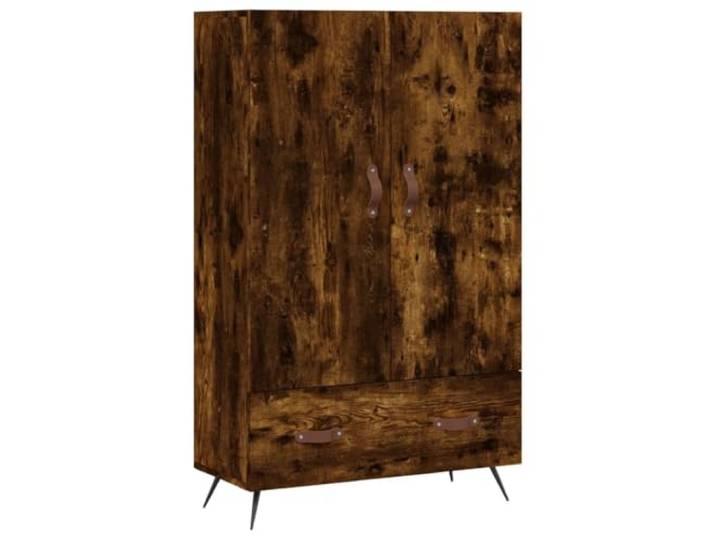 HGFDVCMR Highboard Räuchereiche 69,5x31x115 cm Beistellschrank Stilvoller Mehrzweckschrank mit Metallbeinen für Wohnzimmer und Flur. Schützt Gegenstände staubfrei hinter praktischen Türen.