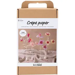 Creativ Company Craft Kit - Crepe Paper - Flower Pastel colours (977666)