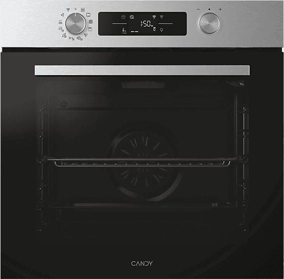 Horno - Candy CA6 N5B3EYTX, Multifunción, Aqualisis + Pyrolysis, 78 l, 59.5 cm, Inox
