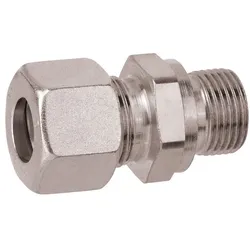 GOK Gerade-Einschraubverschraubung 0707800 RVS 8 mm x AG G 1/2, Baureihe L, zylindrisch, mi Schneidring D