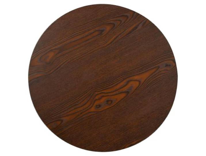KDACVBMG Bistrotisch, Dunkelbraun, 60 cm, MDF Tischplatte in Holzoptik, Stahlgestell, feucht abwischbar, einfache Montage, Küche, Esszimmer, Ecke