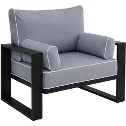 LOUNGESESSEL Verdino mit Metallrahmen Blaugrau