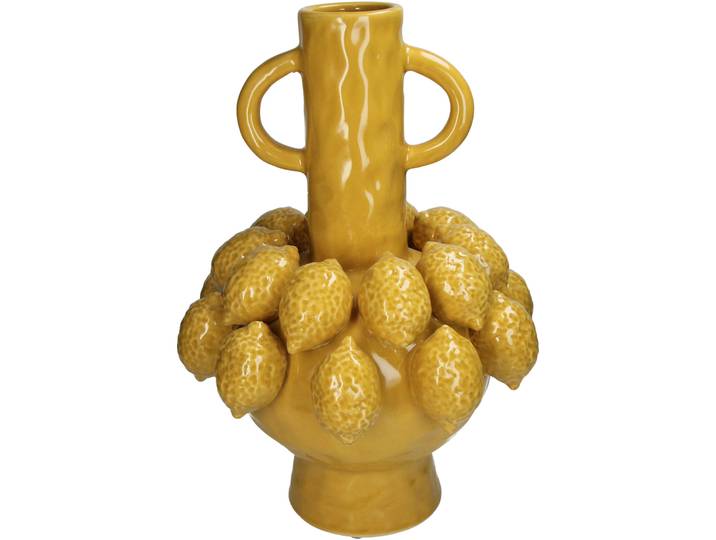 Vase Myko gelb Steingut D 30.5 H 42 cm