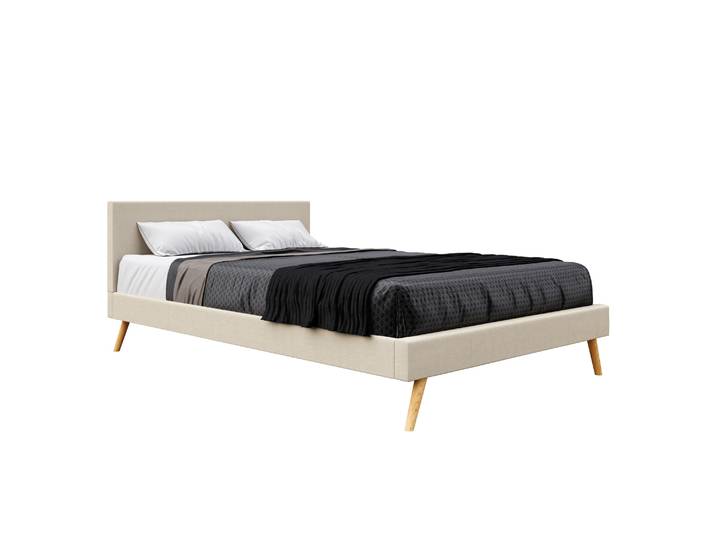 Polsterbett ELVAR 140 x 200 cm beige