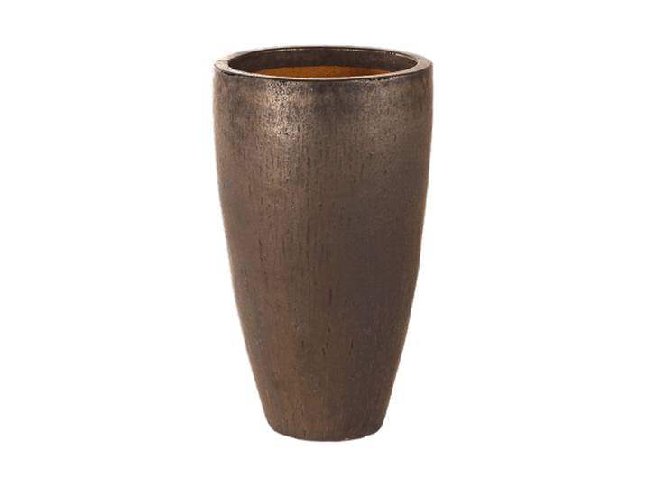 Hochwertiger In-/Outdoor Blumentopf „Plain Partner“, verschiedene Grössen Keramik Bronze Baq Design