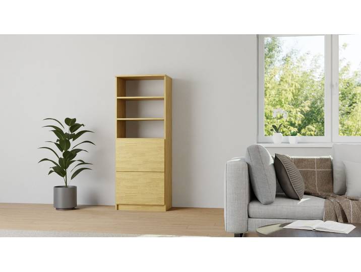 Schlichtes Highboard Eiche Natur geölt