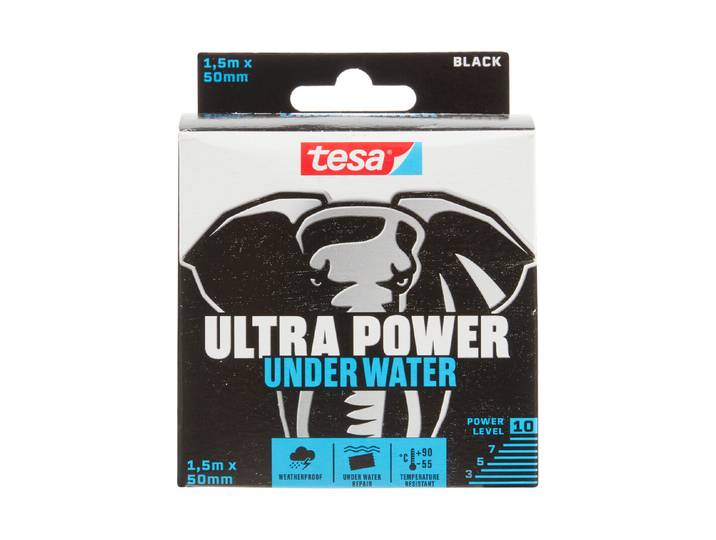 Tesa Ultra Power underwater Reparaturband Schwarz 50 mm x 1.5 m
