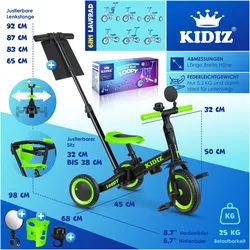 Kidiz 6in1 Dreirad Loopy Laufräder Lauffahrrad Kinderdreirad (8.70")