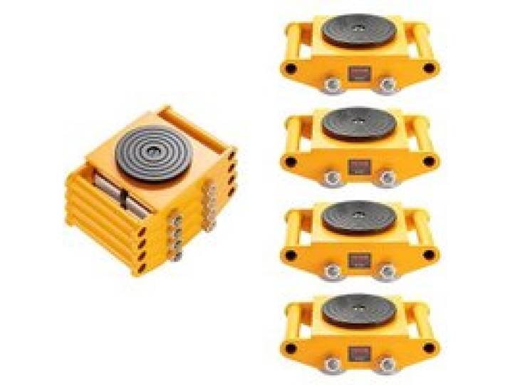 VEVOR Déménageur de Machines 4PCS Chariot de Transport Charge Lourde 12 T Transporteur Équipements Industriels 4 Roues en Acier au Carbone Socle Antidérapant Rotation 360° pour Entrepôt Atelier Usine