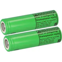 2x LG INR18650-MJ1 18650 Akku 3,6V 3500mAh 10A Flat Top